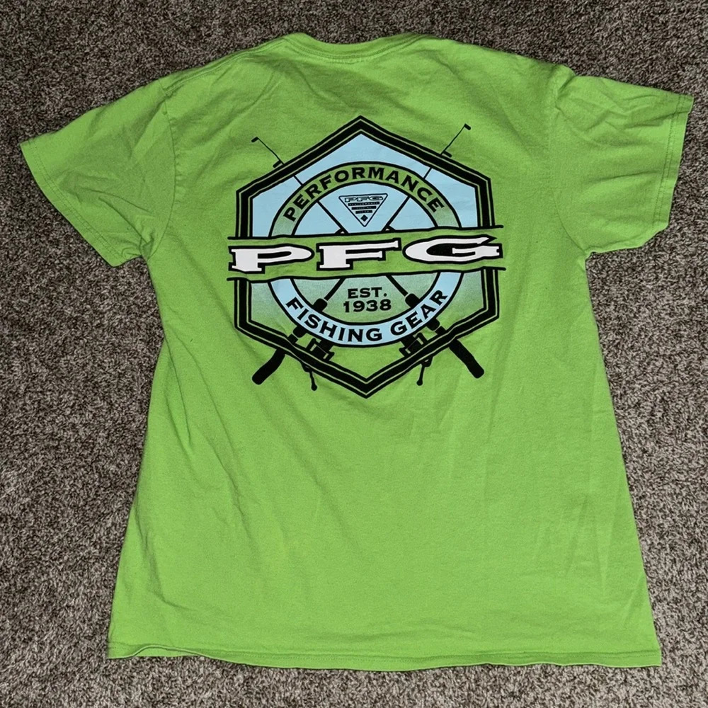 Columbia PFG Lime Green Shirt - Picture 5 of 6